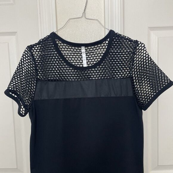 Fabletics Black Mesh Dress Sarah Mini Dress Size Small - Picture 6 of 11